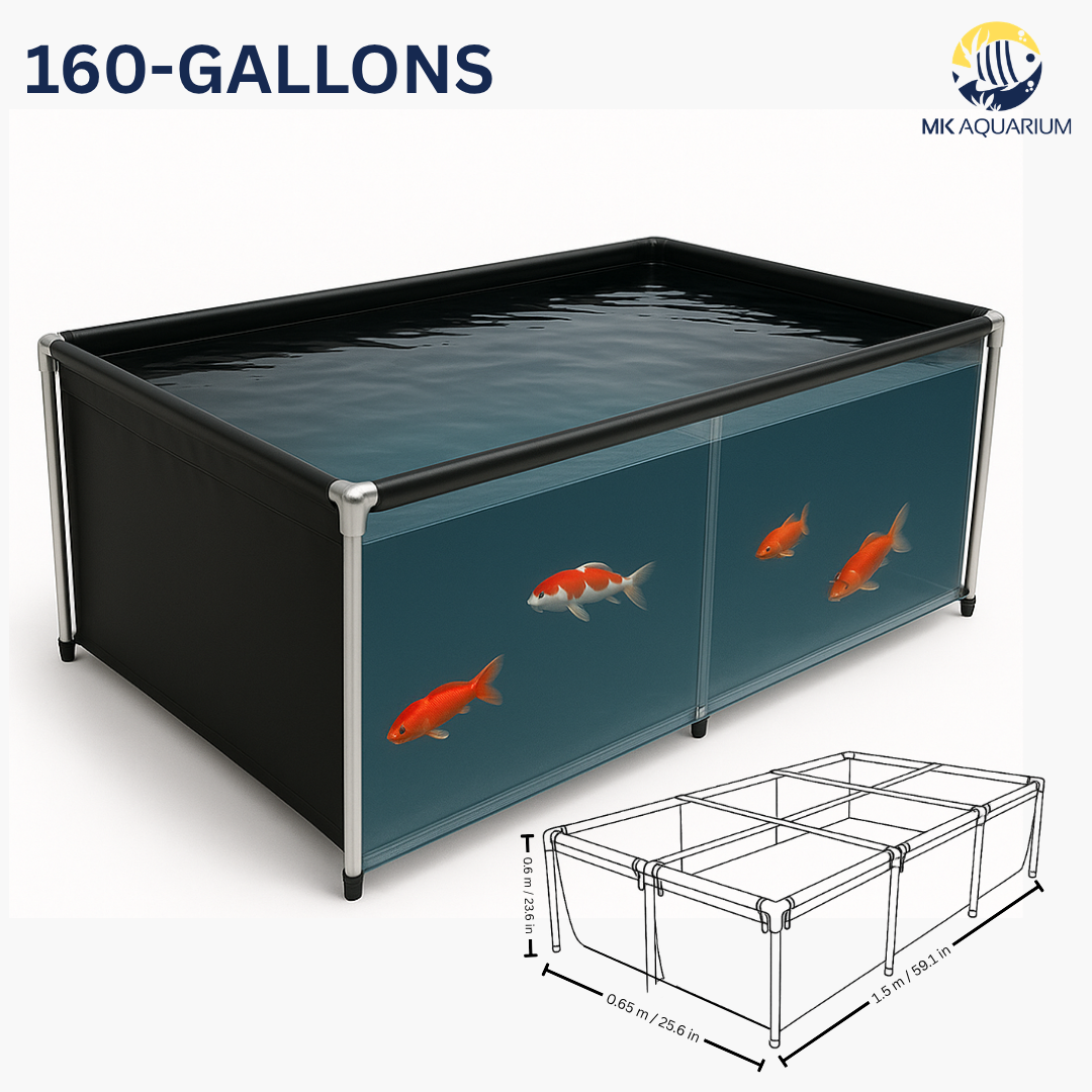 MK 160 Gallon Heavy-Duty Above Ground Fish Pond, Aquaculture & Fish Br