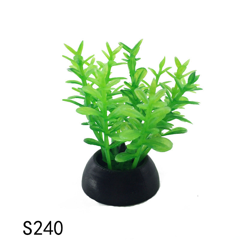 Pack of 20 Plastic Aquatic Plants for Aquarium Landscaping