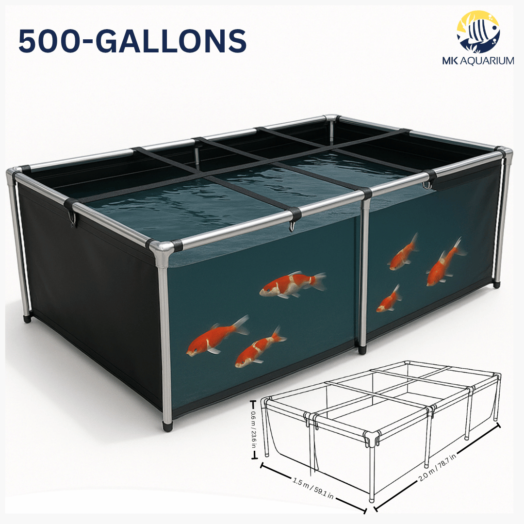 MK 500 Gallon Heavy-Duty Above Ground Fish Pond, Aquaculture & Fish Br