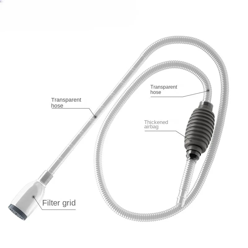 Aquarium Siphon Vacuum Cleaner – Manual Water Changer & Gravel Cleaner Pump for Fish Tanks