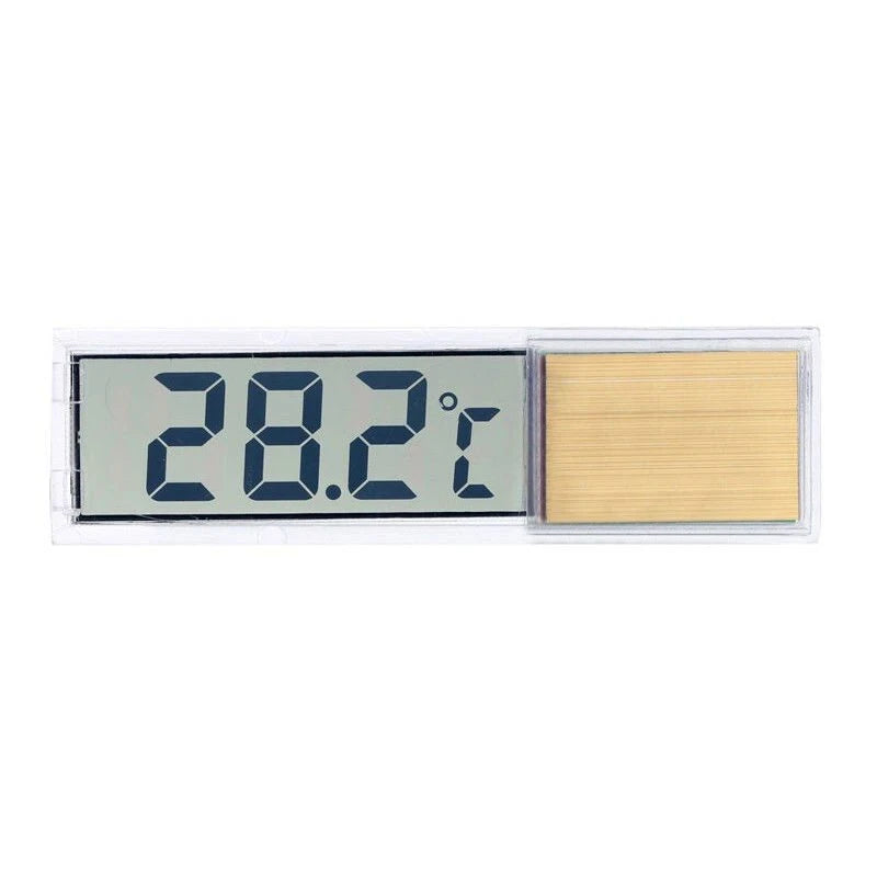 Digital LED Aquarium Thermometer – External Stick-On Fish Tank Temperature Gauge (Silver/Gold)