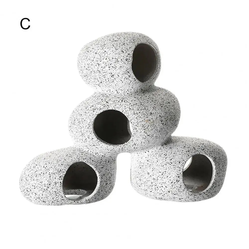 Clay Pot Aquarium Shelter – Ceramic Fish & Shrimp Cave Hideout for Natural Aquascape Decoration