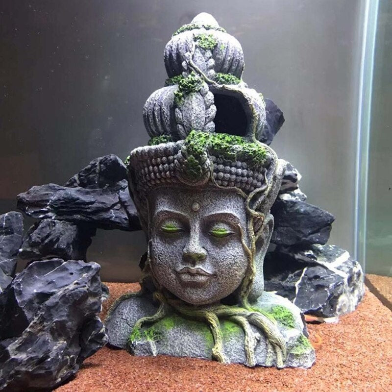 Large Aquarium Decorations Fish Tank Resin Landscape Indian Goddess MK Aquarium Store