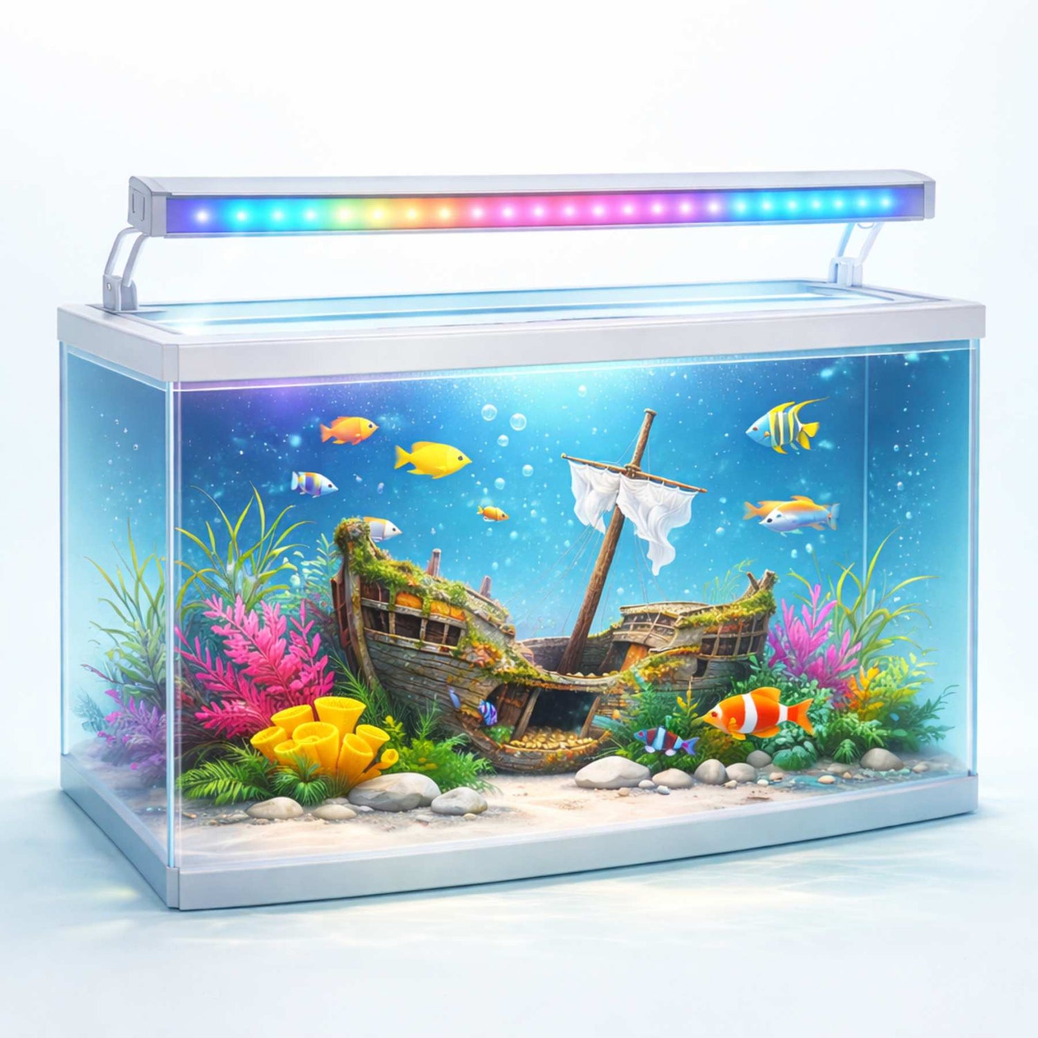 fish tank accessories for sale in norfolk LANDEN Aquarium Wooden Stand and Cabinet 55 gallon,W35.4xD19.7xH31.5in(90X50X80cm), Matte White Painted (Stand Only) The variety of decorations allows for creative placement TOP 10 BEST Aquarium Store