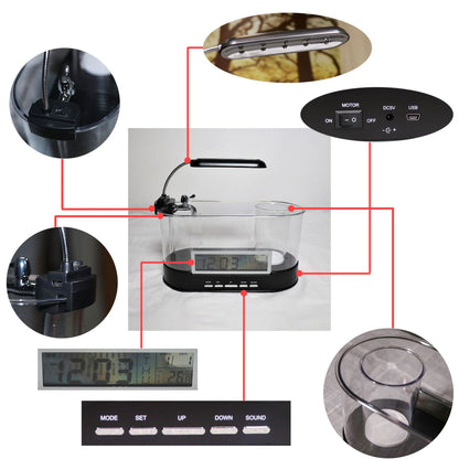 Mini USB Desktop Aquarium with Alarm