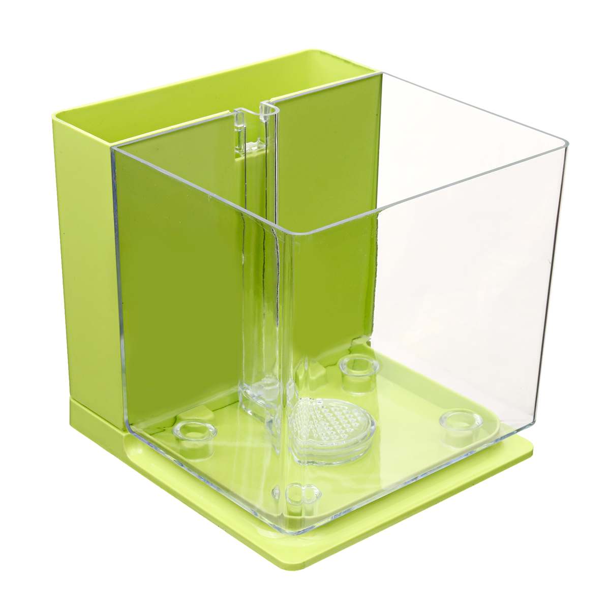 Self-Cleaning Small Fish Tank 18x17x16.5cm