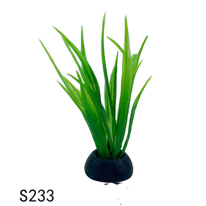 Pack of 20 Plastic Aquatic Plants for Aquarium Landscaping