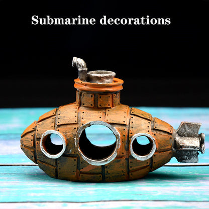 Submarine Aquarium Decoration