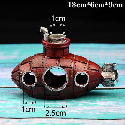 Submarine Aquarium Decoration