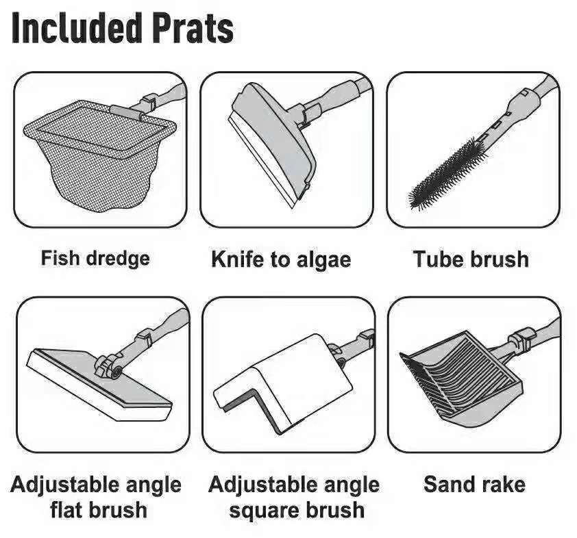 Six-in-One Aquarium Cleaning Tool