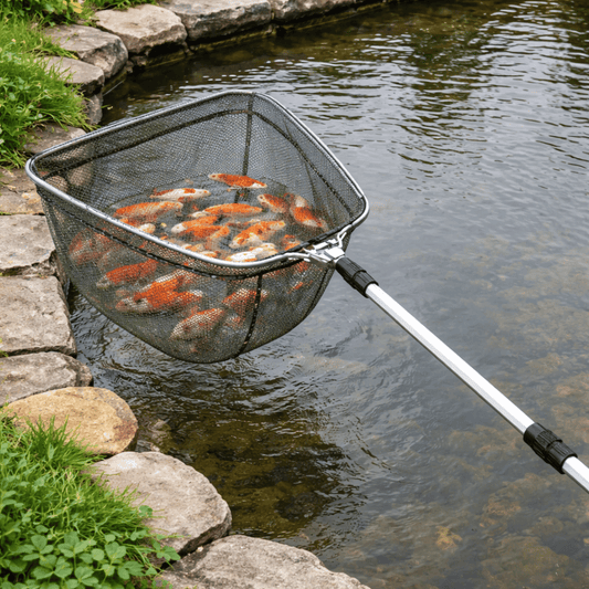 Aluminum Telescopic Koi & Pond Fish Net (1.5–2.1m Handle)