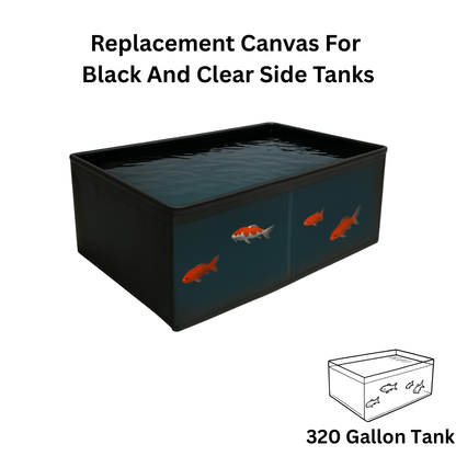 MK Aquarium Canvas Replacement For Black & Clear Rectangle Tanks