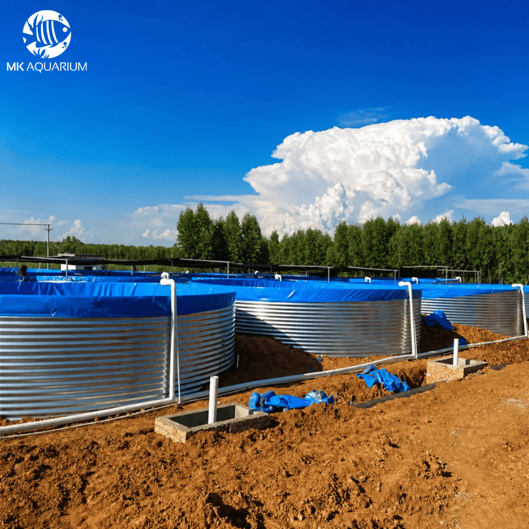 Round Galvanized Iron Sheet Fish Farming Tank