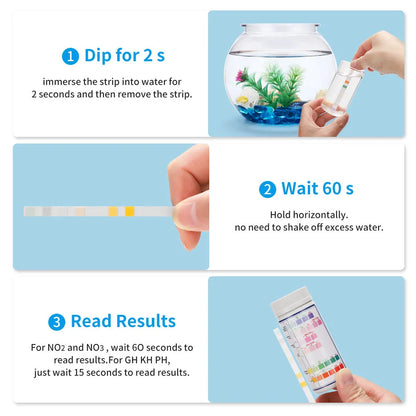 6-In-1 Water Test Kit for Aquariums Test Ammonia, Nitrite, pH, Hardness, and More