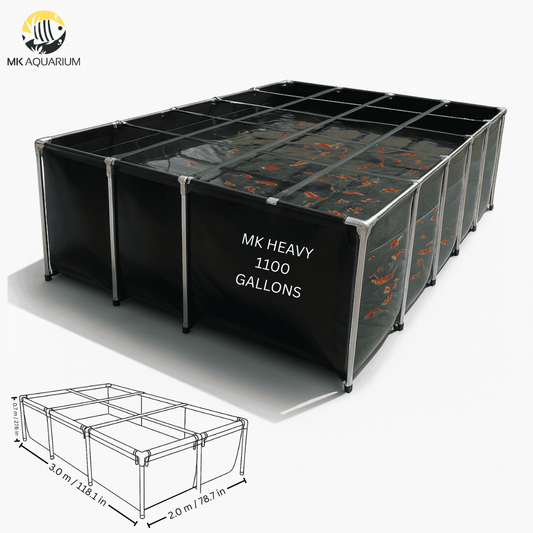 1100 Gallon Heavy-Duty Fish Breeding Tank – Large Aquarium for Aquaculture (118.1in × 78.7in × 27.6in)