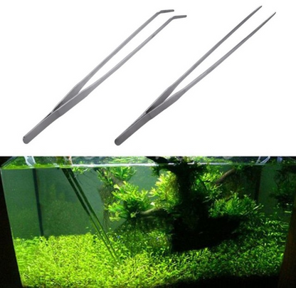 Stainless Steel Curved Aquarium Tweezers