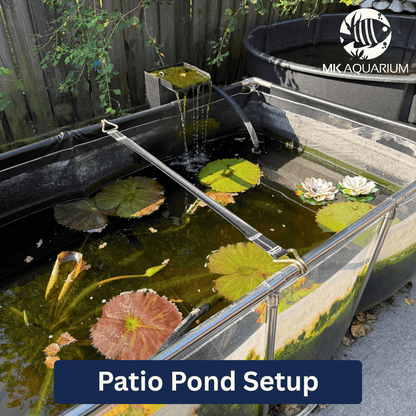 MK 1500 Gallon Heavy-Duty Above Ground Fish Pond, All-Clear Koi & Aquaculture Tank, Large Aquarium (157.5 x 78.7 x 27.6 in)