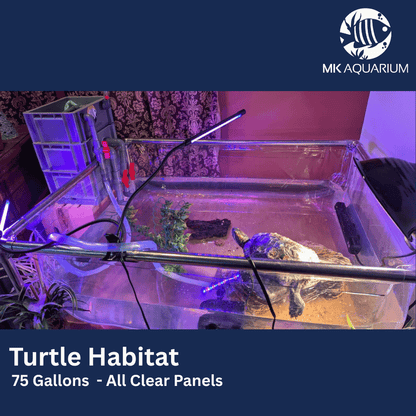 MK 320 Gallon Clear Sides Above Ground Fish Pond, Koi & Aquaculture Tank, Large Aquarium (78.7 x 39.4 x 23.6 in)