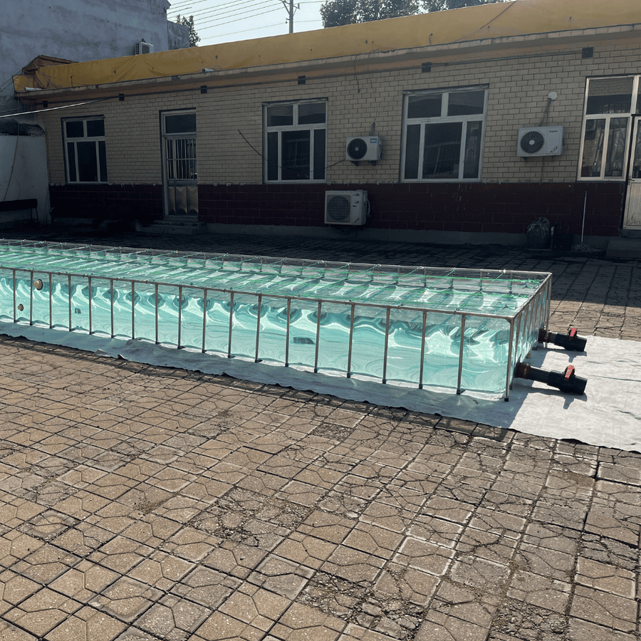 Rectangular Clear Panel Fish Farming Tanks