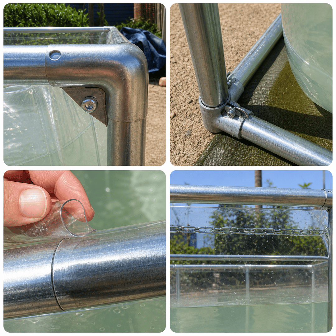 Rectangular Clear Panel Fish Farming Tanks