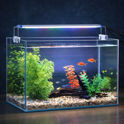 Ultra-Thin LED Aquarium Light – Expandable Clip-On Plant Light (18–75CM Models, Full Spectrum, 220-240V)