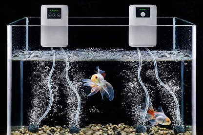 Rechargeable Aquarium Air Pump 6000mAh – Portable Oxygen Booster with AC/DC Auto-Switch & 185h Backup