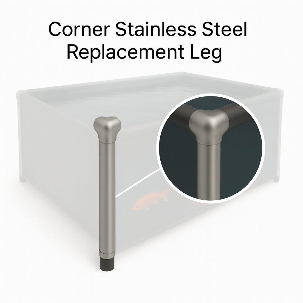 MK Aquarium Corner Stainless Steel Replacement Leg