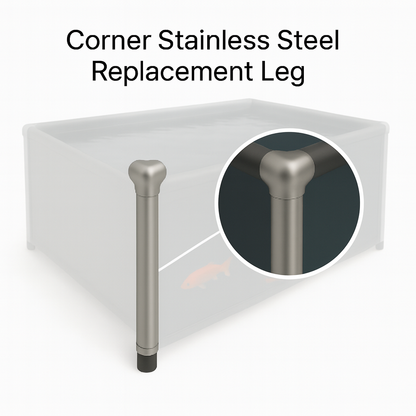 MK Aquarium Corner Stainless Steel Replacement Leg