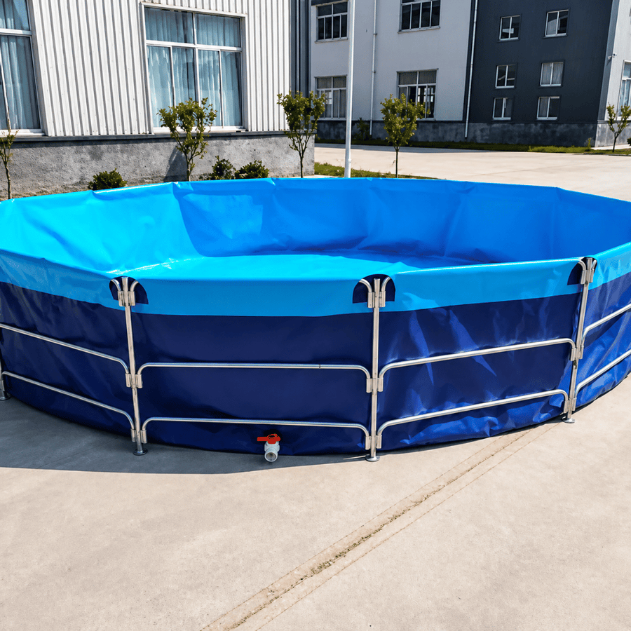 Circular PVC Canvas Tank with Galvanized Steel Bracket