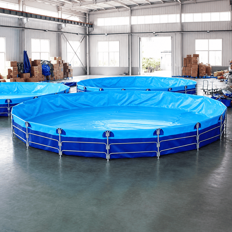 Circular PVC Canvas Tank with Galvanized Steel Bracket
