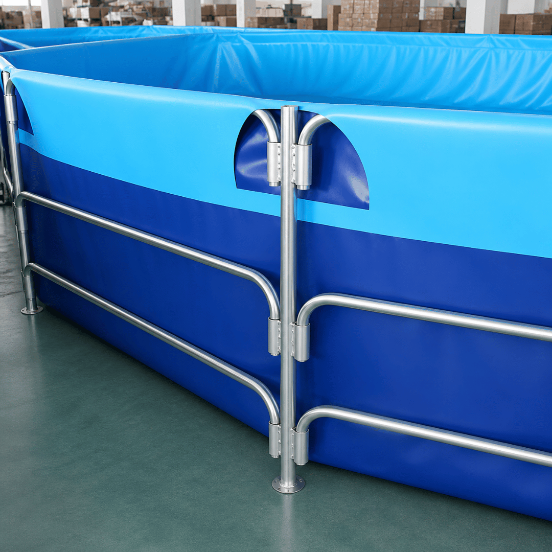 Circular PVC Canvas Tank with Galvanized Steel Bracket