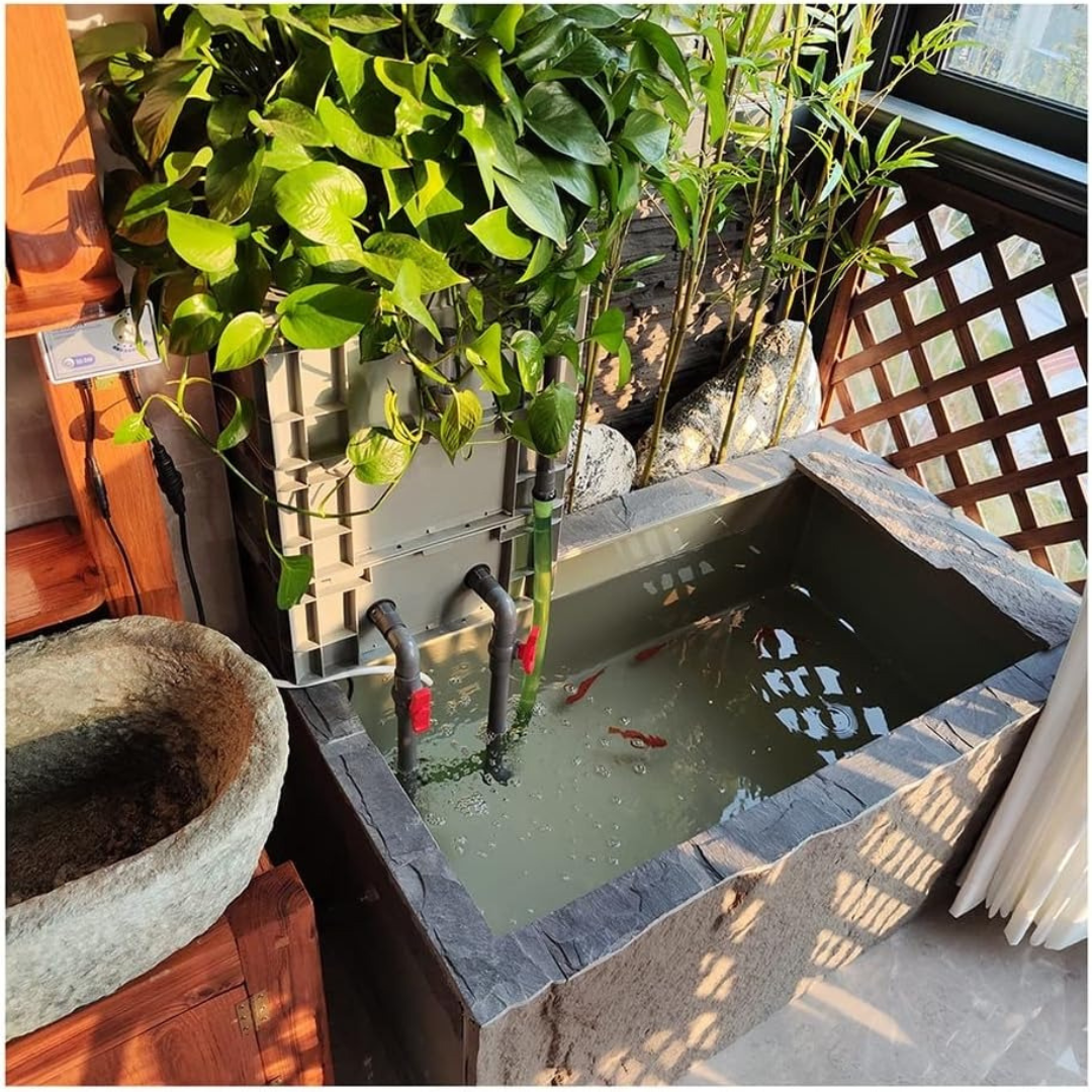 Small Advanced Canister Layer Box Filter for Up To 165 Gallons Koi Fish Ponds and Aquaculture Fish Tanks
