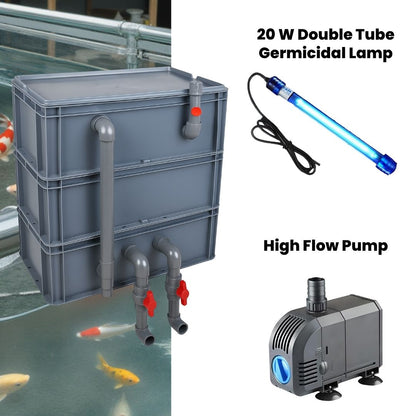 Advanced Canister Layer Box Filter for Koi Fish Ponds and Aquaculture Fish Tanks