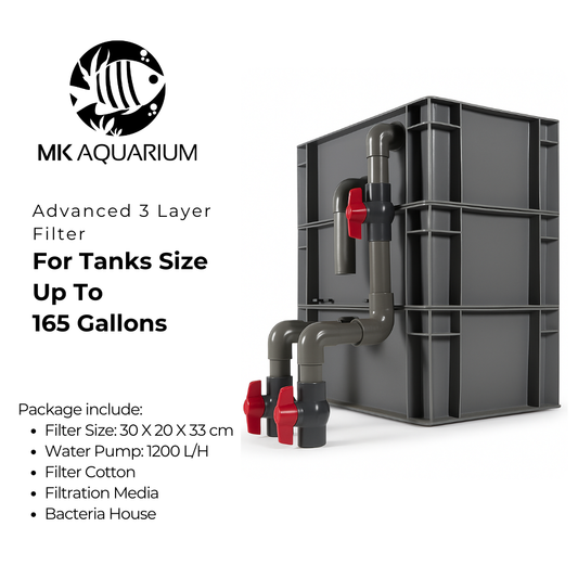 Small Advanced Canister Layer Box Filter for Up To 165 Gallons Koi Fish Ponds and Aquaculture Fish Tanks