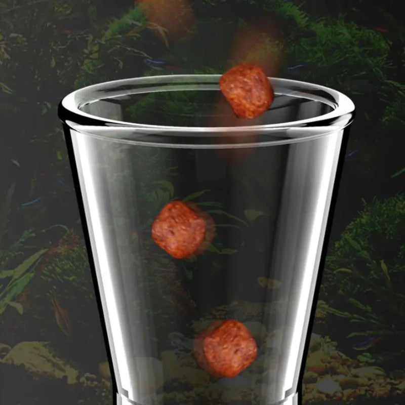 10cm–40cm Glass Shrimp Feeding Tube with Dish