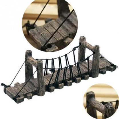Resin Aquarium Bridge Ornament – Rockery-Style Decoration for Freshwater and Saltwater Tanks