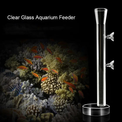 10cm–40cm Glass Shrimp Feeding Tube with Dish