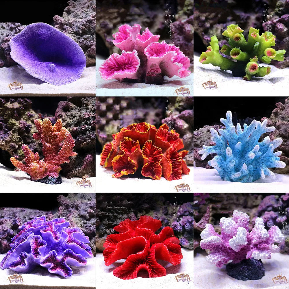 Resin Coral Reef Aquarium Ornament – Vibrant Coral Decor for Fish Tanks & Home Aquascapes