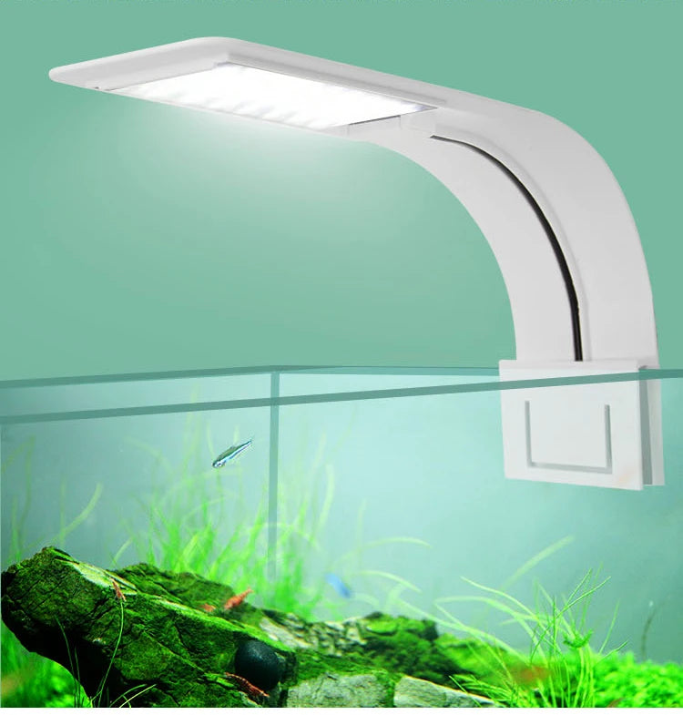 Super Slim LED Aquarium Light – Clip-On Waterproof Plant Grow Lamp