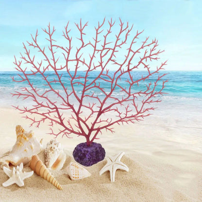 Artificial Coral Fan Aquarium Ornament – Tree-Shape Decorative Coral for Freshwater and Saltwater Tanks