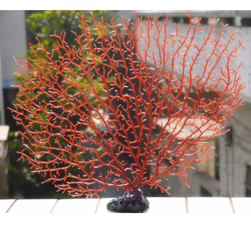 Artificial Coral Fan Aquarium Ornament – Tree-Shape Decorative Coral for Freshwater and Saltwater Tanks
