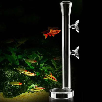 10cm–40cm Glass Shrimp Feeding Tube with Dish