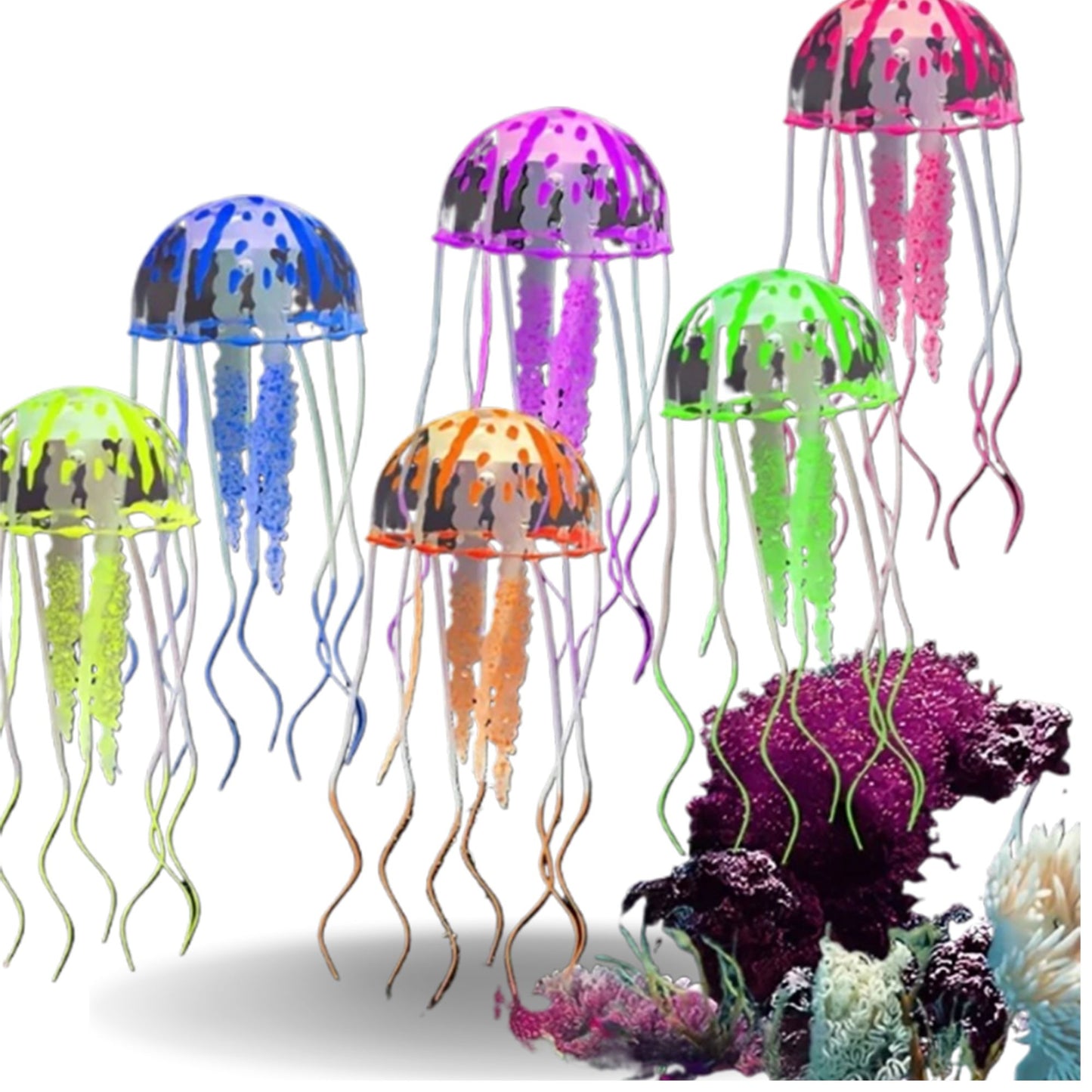 Glow in the Dark Jellyfish Aquarium Decoration