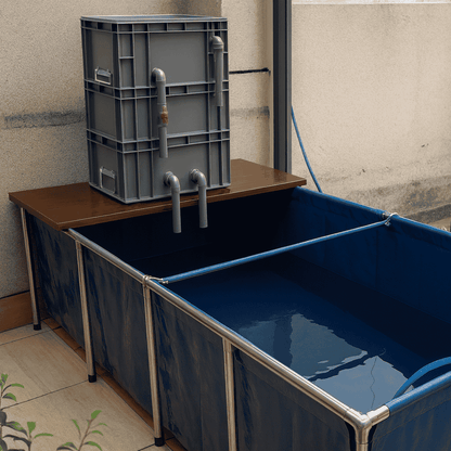 Medium Advanced Canister Layer Box Filter for Up To 500 Gallons Koi Fish Ponds and Aquaculture Fish Tanks