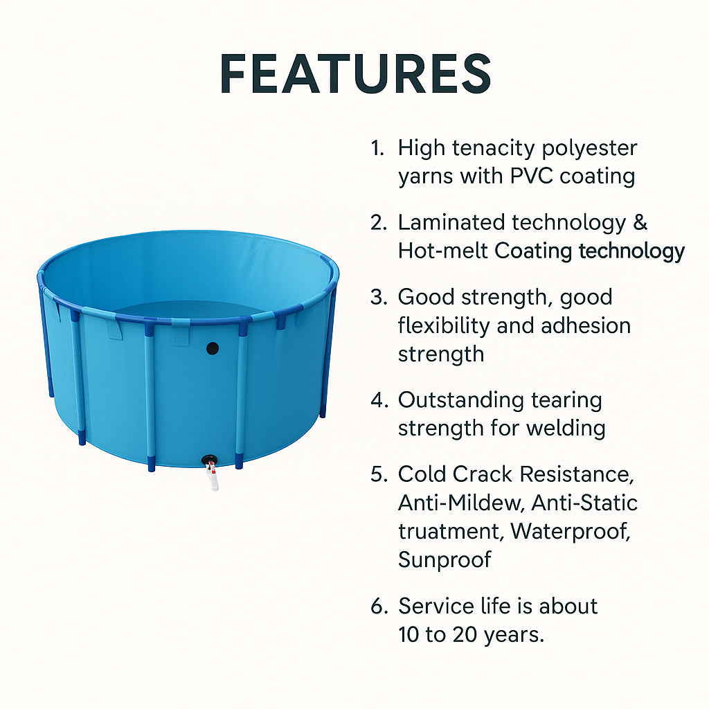280 Gallons Round Aquaculture Aquaponic Breeding Fish Farms Aquarium Pond Fish Tank