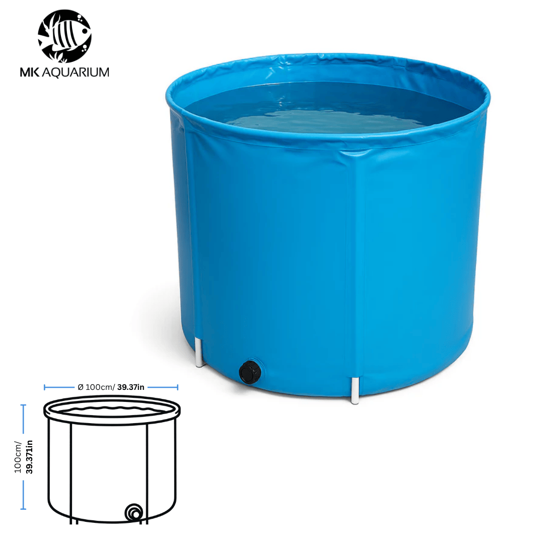 MK 206 Gallon Small Round Above Ground Fish Pond, Aquaculture & Aquaponic Breeding Tank for Fish Farms
