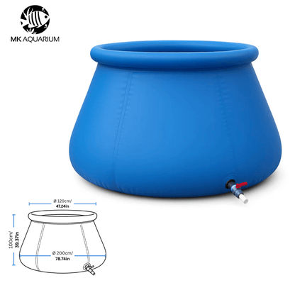 MK 530 Gallon Portable Above Ground Fish Pond, Aquaculture Breeding Tank & Water Storage Onion Tank