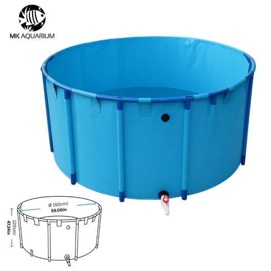 MK 550 Gallon Round Above Ground Fish Pond, Aquaculture & Aquaponic Breeding Tank for Fish Farms