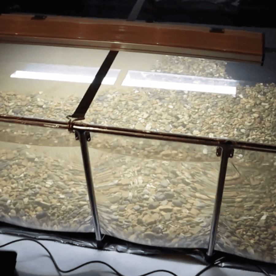 Rectangular Galvanized Frame Black Fish Farming Tank with Clear Panel