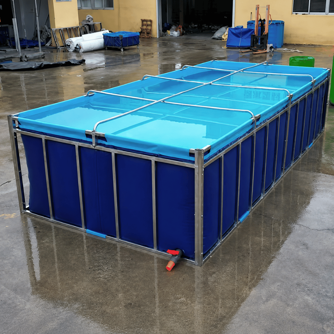Rectangular Welded Bracket Fish Farming Tanks